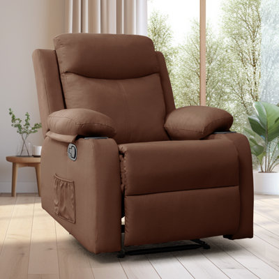 Fauteuil inclinable, petit fauteuil inclinable pour les petits espaces, fauteuil inclinable manuel en tissu pour le salon