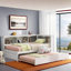 Modern Daybed With Trundle, Storage Cabinets And Usb Ports-1065211516