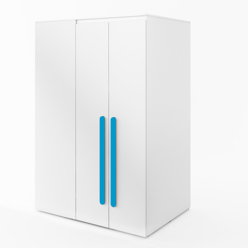 2 Door Manufactured Wood Wardrobe, Blue