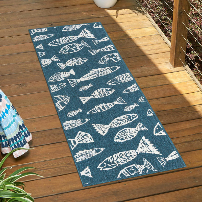 Tapis intérieur / extérieur d'extérieur Coastal, Tapis de couloir 2 pi 7 po x 12 pi