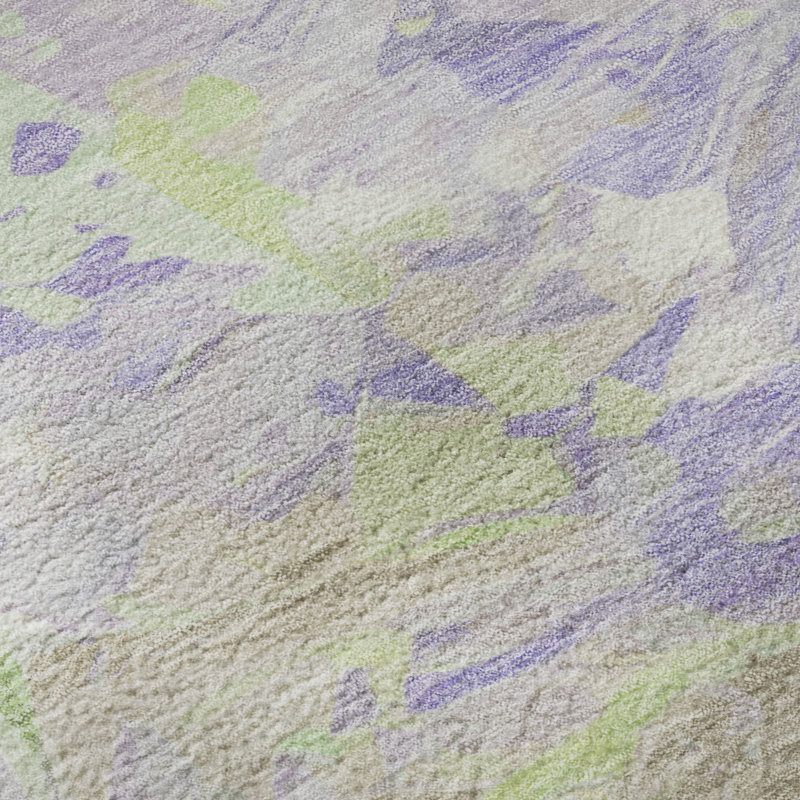 Premium Machine Washable Varroville AMF1713 Abstract Rug, Round 8'