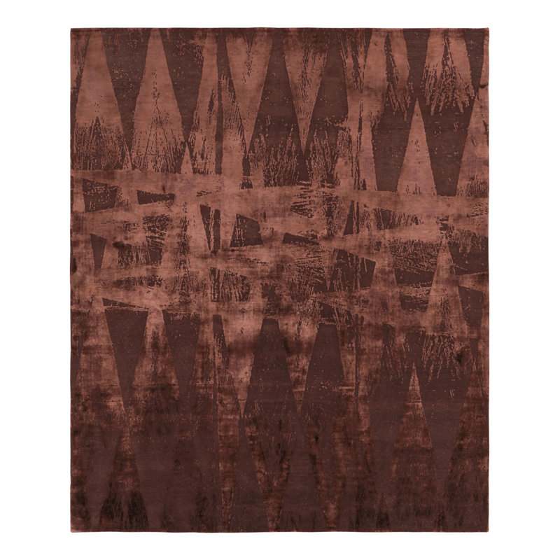 Handmade Silk and Wool Area Rug