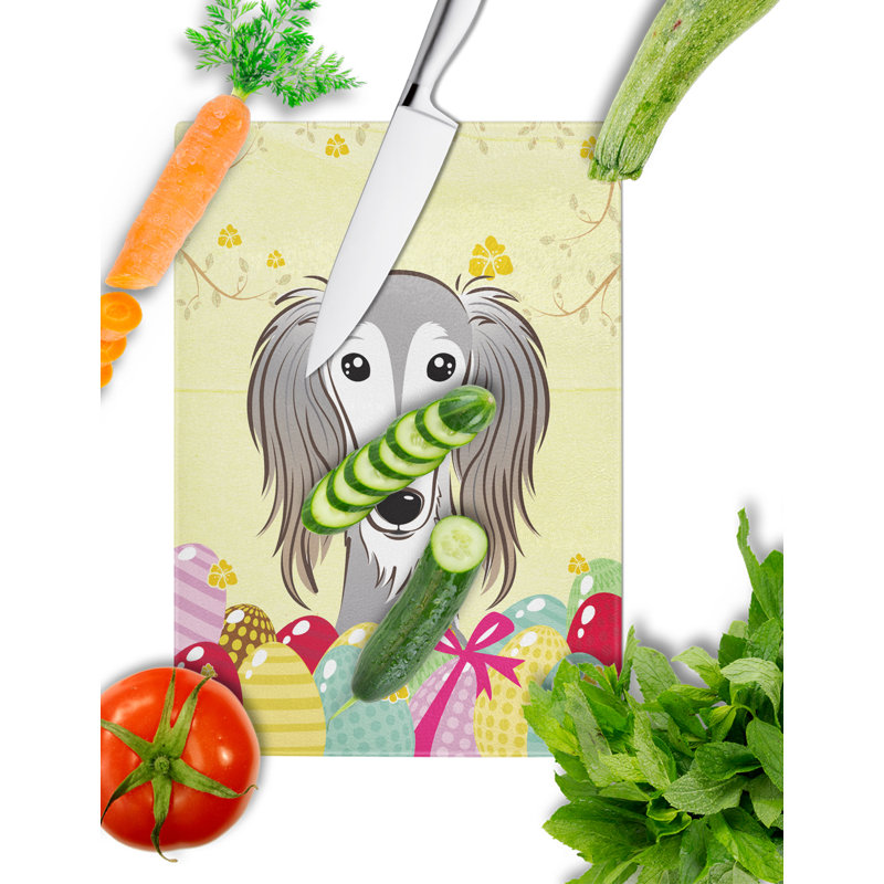Wood Glass Cutting Board, Saluki