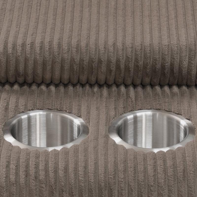 Ensemble de canapé inclinable 3 pièces, causeuse et fauteuil, Microfibre / microsuède gris chaud
