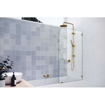 Solaris Frameless Fixed Radius Bath Panel