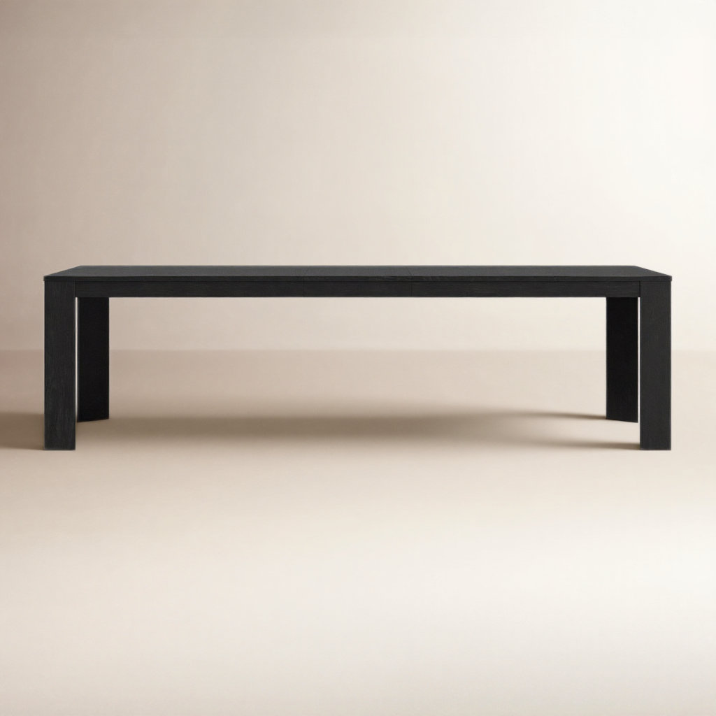 Payton 84" Extendable Dining Table, Black