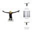 Statues décoratives audacieuses pour la décoration intérieure - Sculpture moderne avec détails géométriques dorés sur base en marbre blanc - Objets décoratifs pour décor de cuisine, de tablette ou de salon - 13 po, noir et or