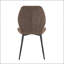 Chaise de salle à manger en tissu brun - rétro minimaliste - ensemble de 4-916812252