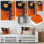 «Retro Dada», peinture orange et noir - reproduction d'art abstrait mural-506644180-506644184