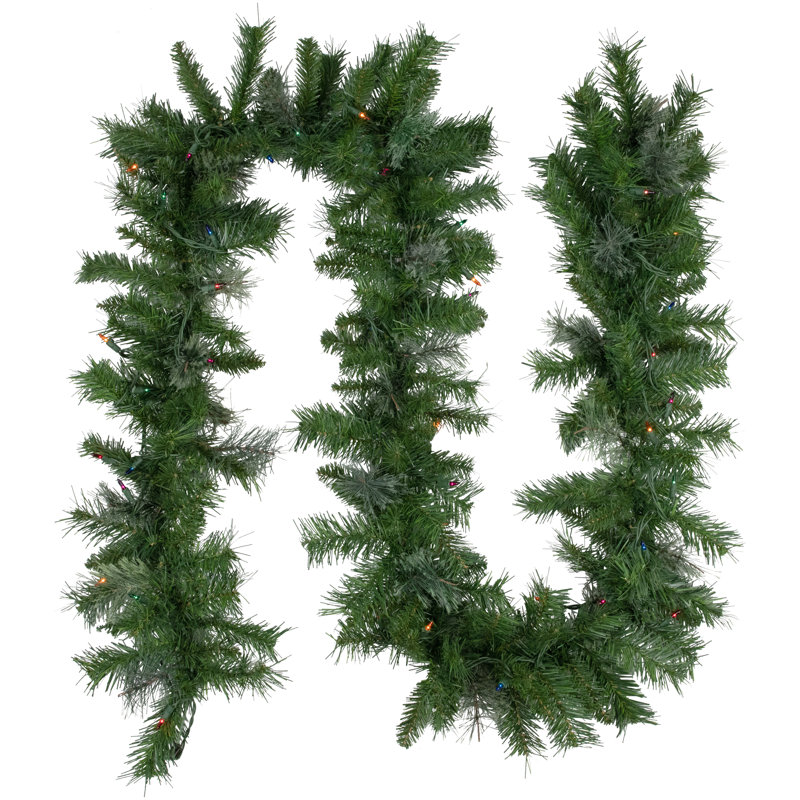 Guirlande de Noël pré-éclairée en pin et cachemire, Multicolore