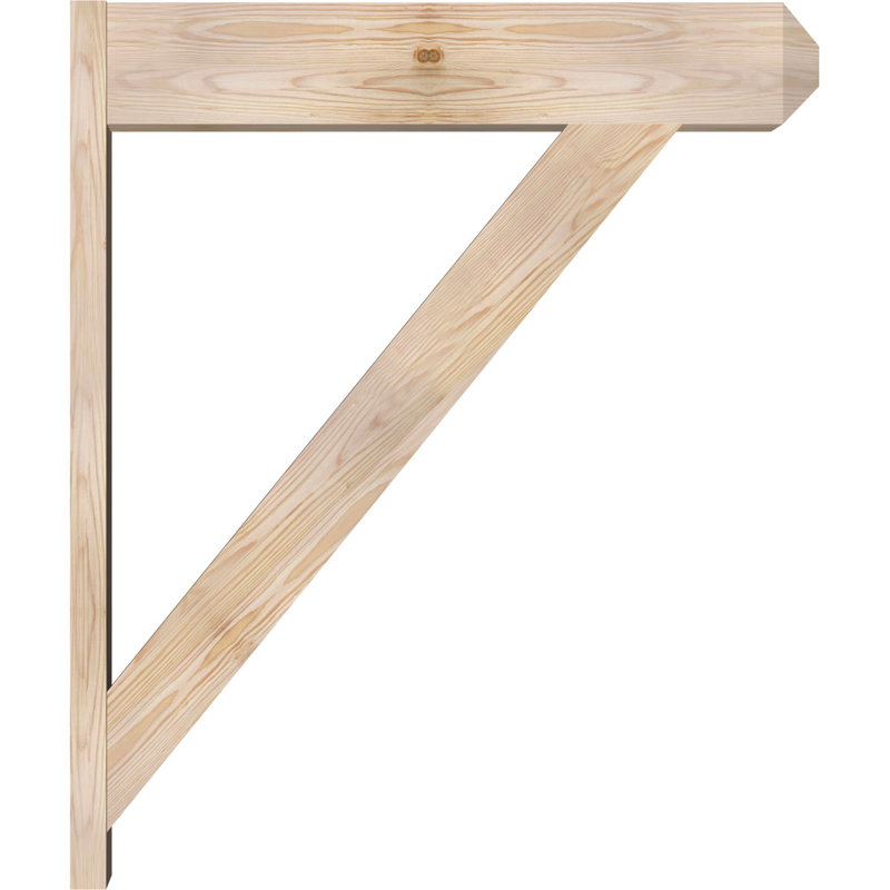 Artisan traditionnel en bois rustique, Sapin Douglas de 7 1/2 po (lisse), P 34 po x H 40 po