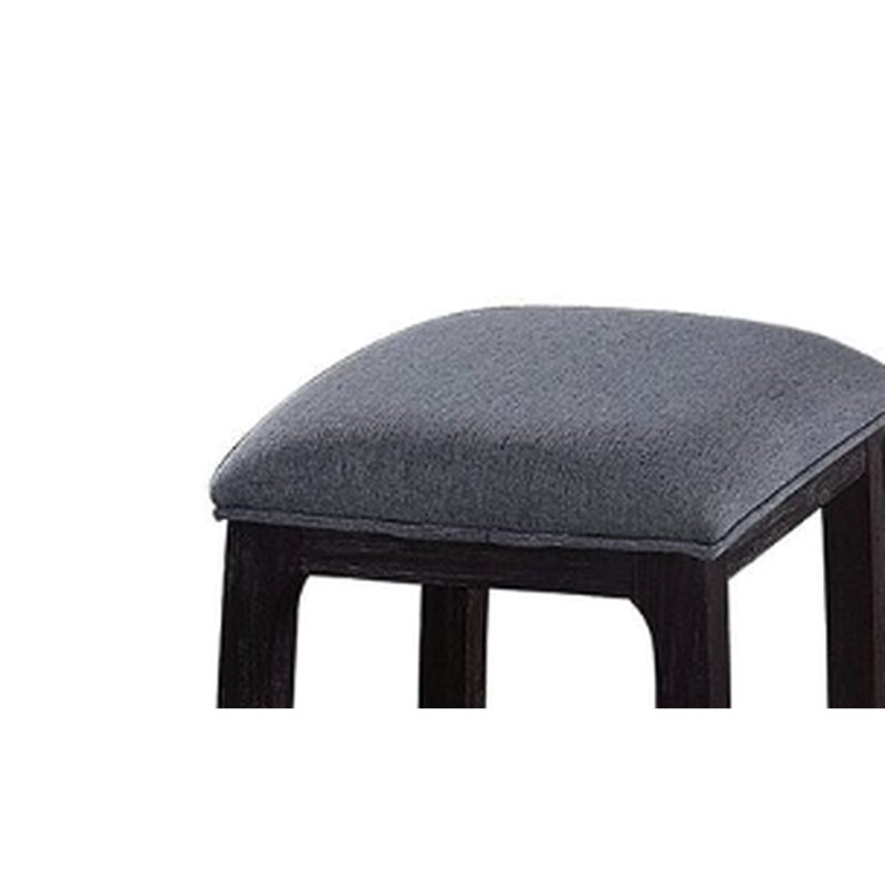 Tabouret à hauteur de comptoir séduisant en tissu gris et superbe patiné