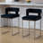 26’’ Upholstered Hollow Back Counter Stool With Metal Frame, Modern Round Arms Counter Height Bar Stool For Kitchen Island/Dining Room/Home Pub-621853125