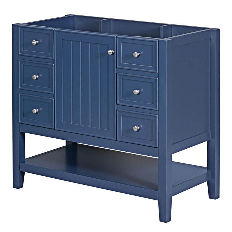 Base de meuble-lavabo simple en bleu seulement