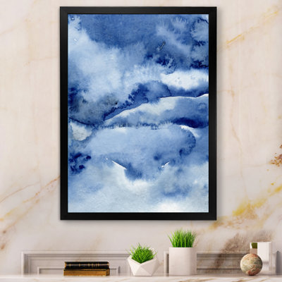 Watercolor Abstract Classic Blue - Painting on Canvas