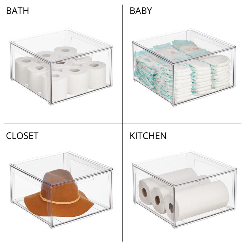 Organisateur de tiroir de placard empilable Clarity 14 x 14 x 8 M4