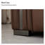 Causeuse-coussin modulaire en similicuir brun-129020910