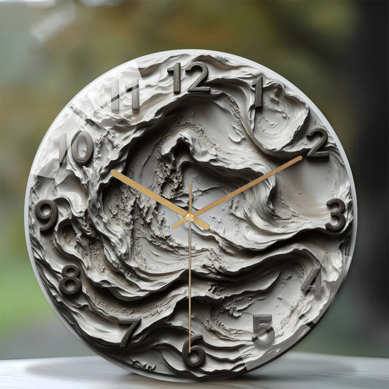Horloge murale abstraite minimaliste 12 po