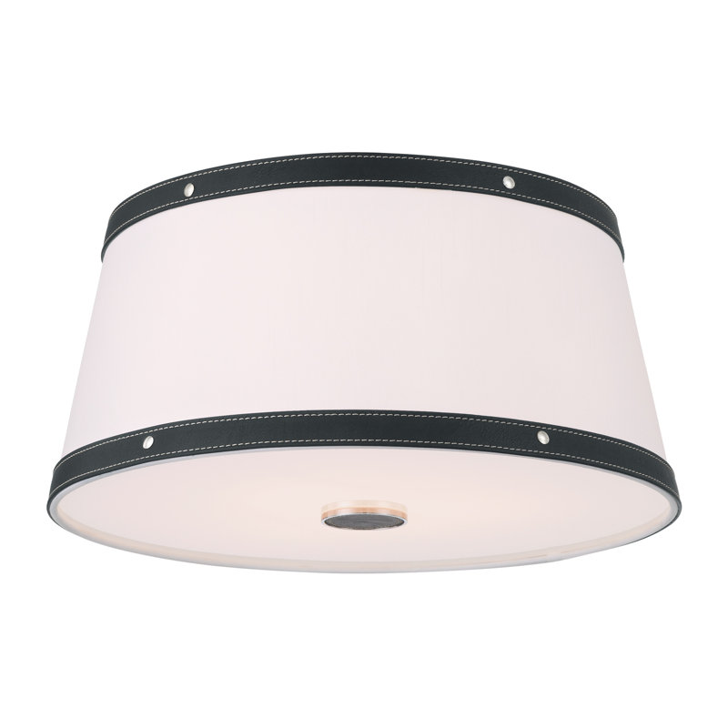 Libby Langdon Callahan 17'' Luxe Gold Flush Mount, Nickel