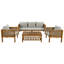 Ensemble de conversation 4 pièces pour 4 personnes avec ensemble de conversation et canapé d'extérieur avec coussins et table basse-1112648225