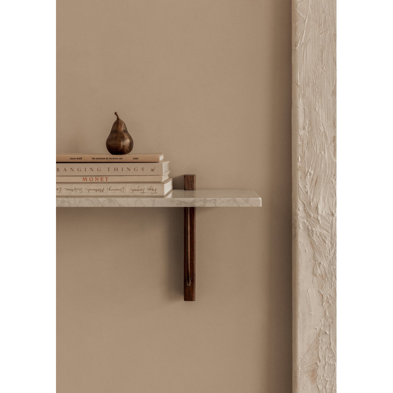 Corbel Shelf, Long, White/Dark Stained Oak