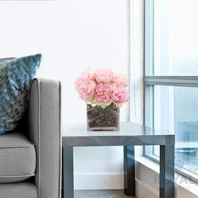 Vase de table en verre cube Rubalcava