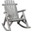 Chaise berçante grise en bois gris avec construction robuste, lattes de siège ergonomiques et impulsion à bascule lisse pour le jardin, le porche, la conception inspirée de la bûche de sapin à l'intérieur, soutien lombaire, rapide-1817037447