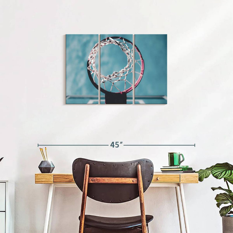 «Basketball Hoop», 3 pièces, H 20 po x l 33 po x P 1,25 po