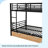 Metal Full Size Convertible Bunk Bed With 2 Drawers, Black