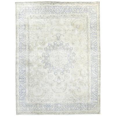 Tapis oriental crème unique 10X13 One-of-a-Kind