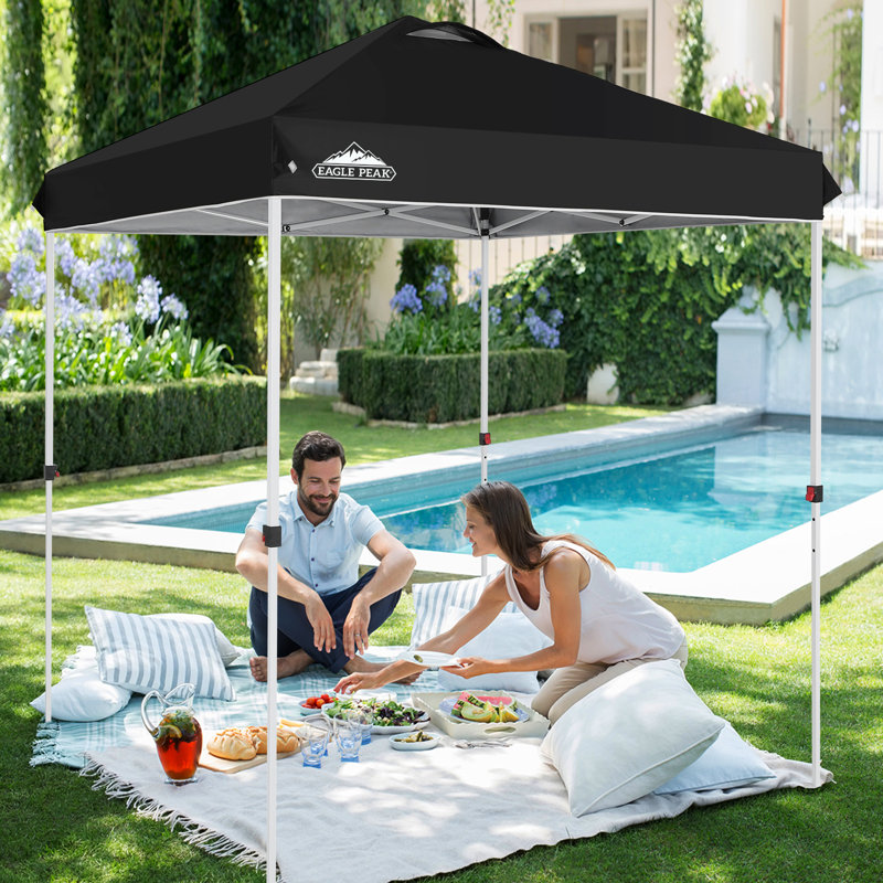79.2'' W x 79.2'' D Steel Pop-Up Canopy, Black