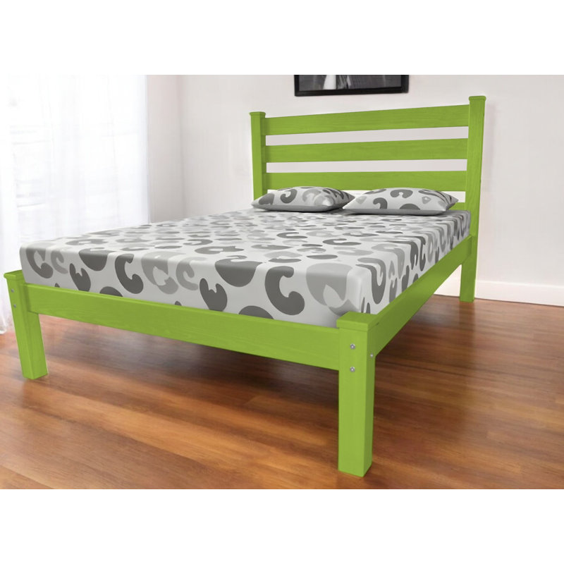 Lime Green Solid Wood Twin Bed Frame