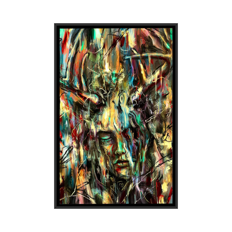 «Villain», reproduction d'impression sur toile, H 26 po x l 18 po x P 1,5 po, Toile avec cadre noir, Pas de tapis
