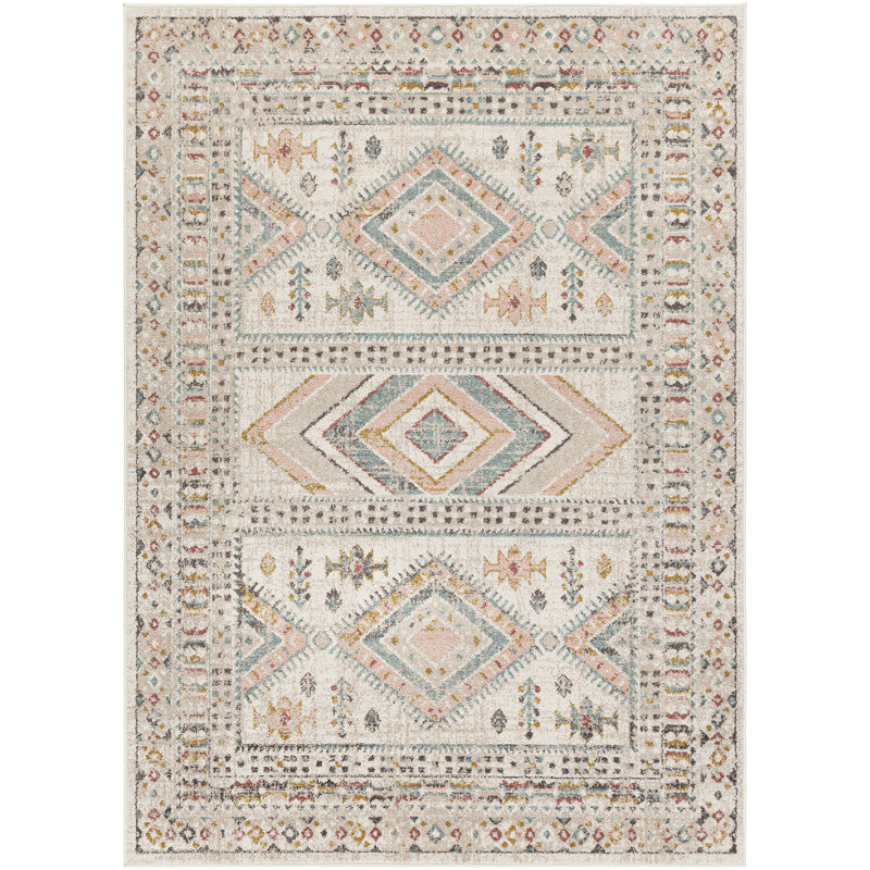 Eldon Pale Pink/Teal Rug, Rectangle 140 x 200 cm