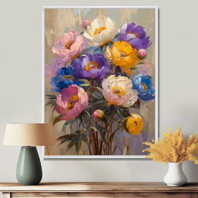 Véronique - pivoines, art mural, salon