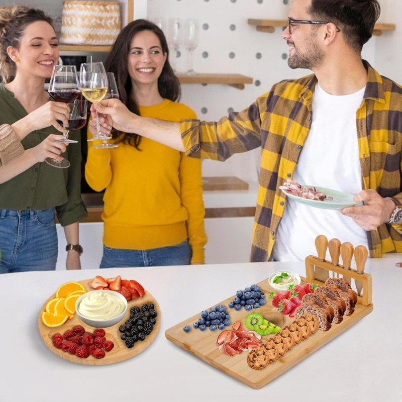 Bamboo Charcuterie Board Set