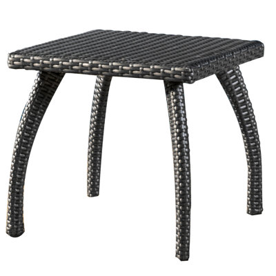 Grey Faux Outdoor Table, Creates A Cozy Atmosphere, 17.75"H X 16.88"D 17.75"D 17.75"W 16.88"H Table With Surface And Robust Iron