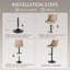 Tabourets de bar pivotants réglables, tabouret de bar à hauteur de comptoir avec repose-pieds, chaises de bar modernes en cuir synthétique pour îlot de cuisine, salle à manger, avoine-482784143-482784141