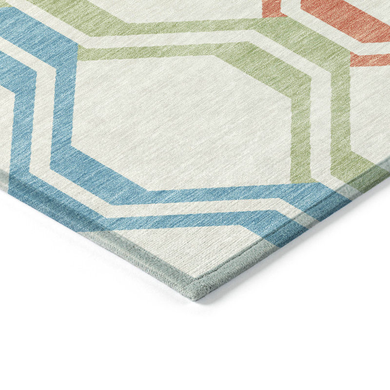 Machine Washable Indoor/Outdoor Chantille ACN2326 Mid-Century Modern Rug, Rectangle 2'6" x 3'10"