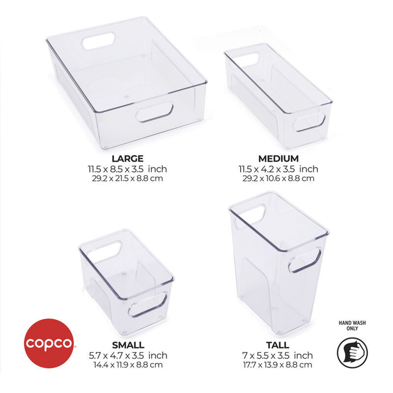 Ensemble de 4 mini-bacs transparents Copco