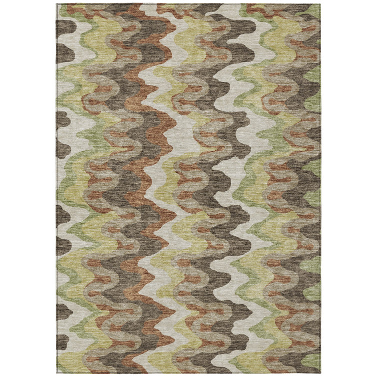 Shanata Washable Abstract Indoor / Outdoor Rug