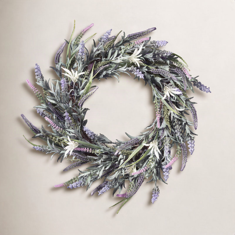 Faux Lavender Polyester 24'' Wreath
