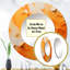 Miroir mural Tangerine Tango I - paysages uniques, miroir rond jaune, impression sur métal-97182975