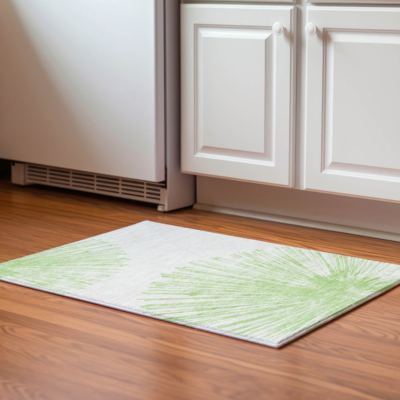 Tapis aloès Cerrito lavable à la machine de qualité supérieure, Rectangle 1 pi 8 po x 2 pi 6 po