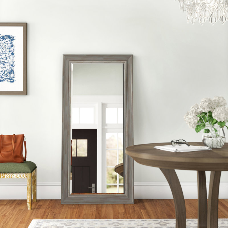Latwanda Flat Mirror, Antique Gray