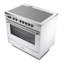 Portée à induction 36 pouces avec 5 éléments à induction Verona Ultima Series (blanc)-843976569