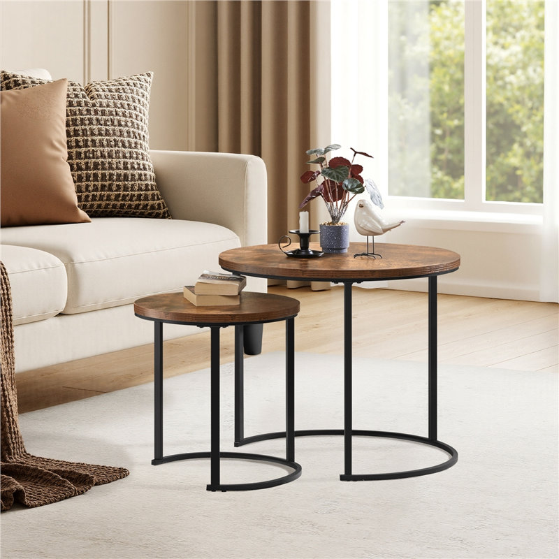 Parkgate Nesting Coffee Table, Rustic Brown