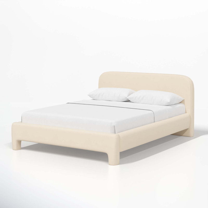 Illy Upholstered Standard Bed, Classic Pearl Performance Velvet, California King