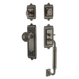 Windsor Handleset with Single Cylinder Deadbolt and Door Knob and Rosette