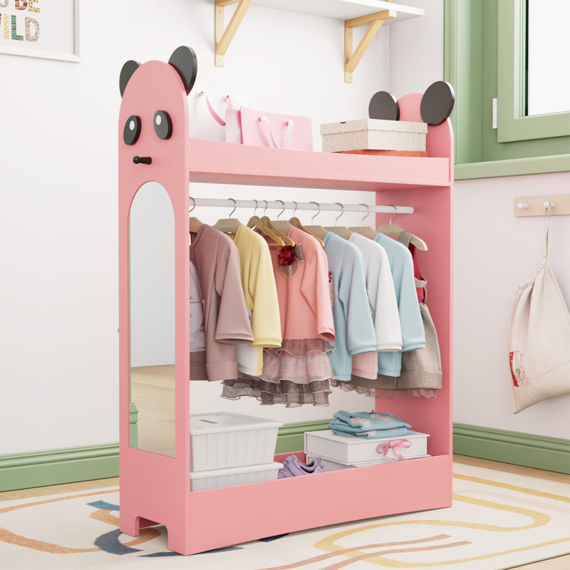 Manufactured Wood Wardrobe, Pink